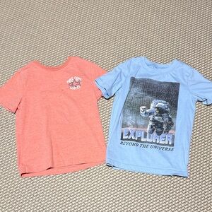 Size 5 Kids Graphic T-Shirts Set - Blue and Orange
